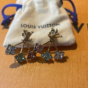 Louis Vuitton Loulougram Earrings Authentic EUC